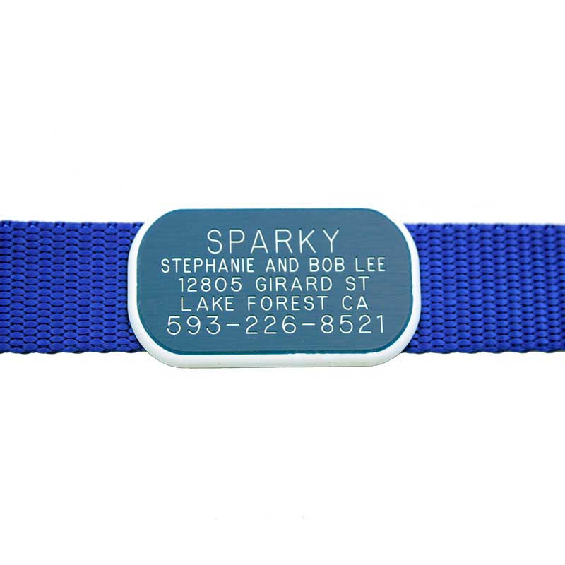Plastic Collar Tag - Rectangle, - Lucky Pet